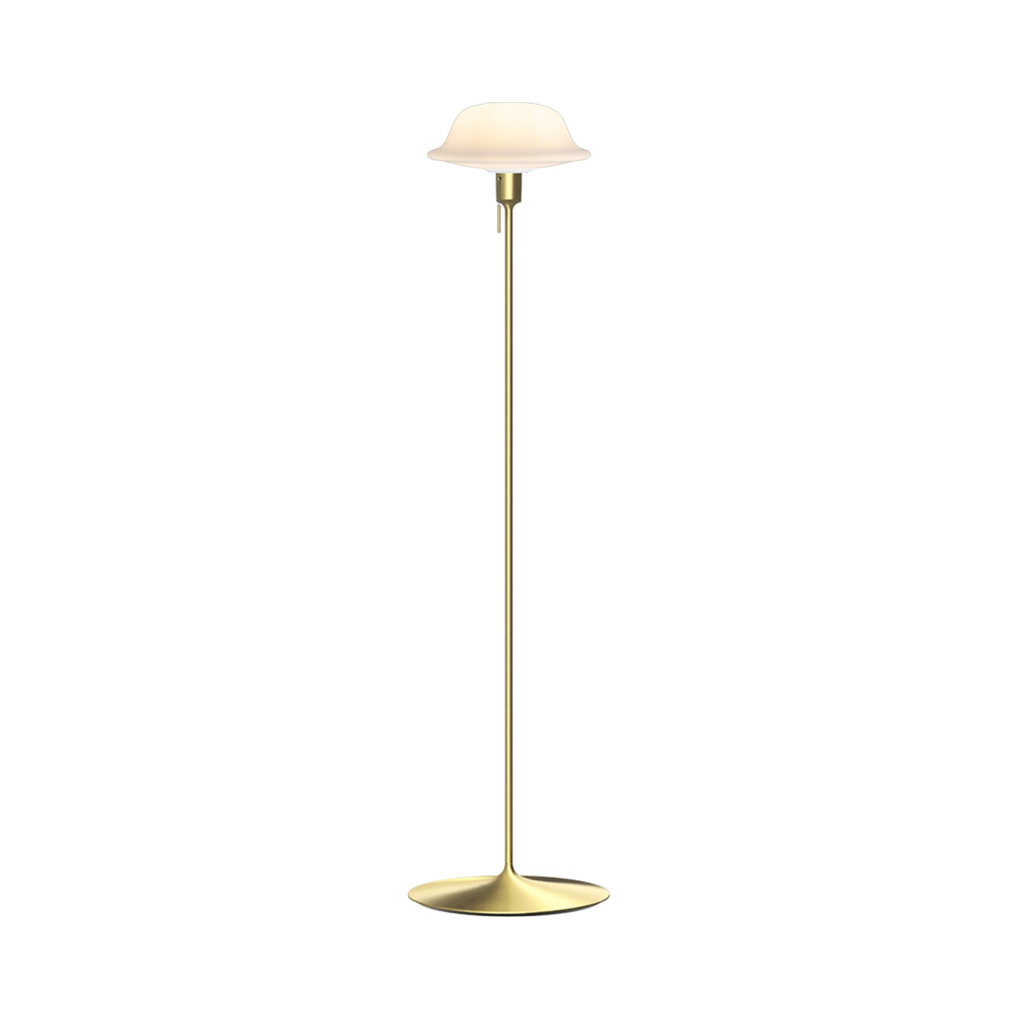 Butler Floor Lamp in Brushed Brass.