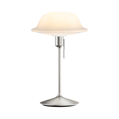 Butler Table Lamp in Brushed Steel.