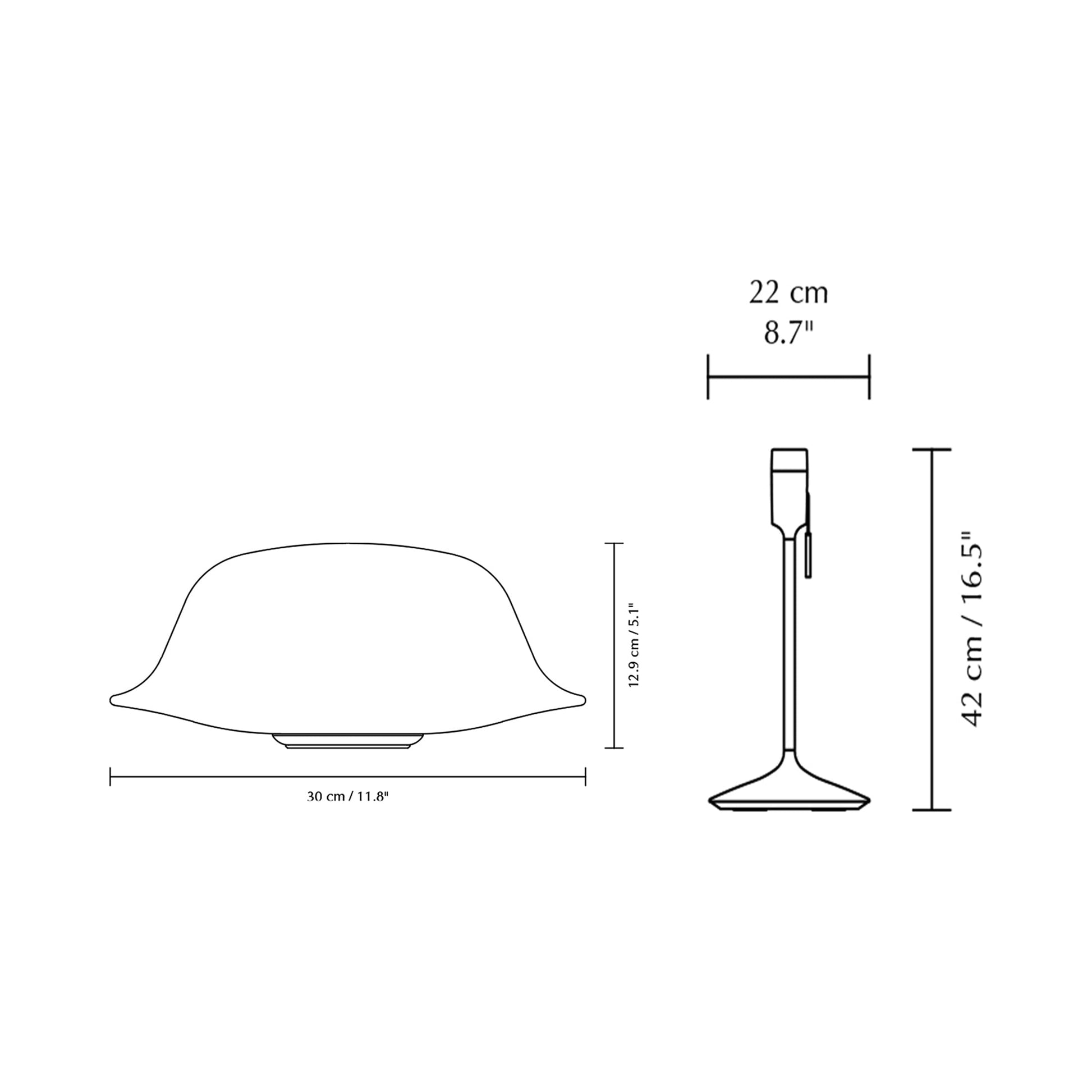 Butler Table Lamp - line drawing.