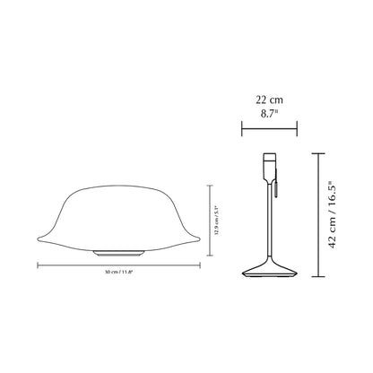 Butler Table Lamp - line drawing.