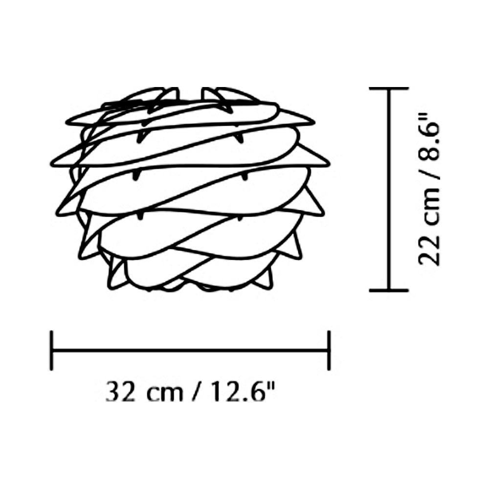 Carmina Lamp Shade - line drawing.
