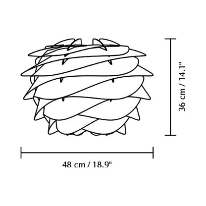 Carmina Lamp Shade - line drawing.