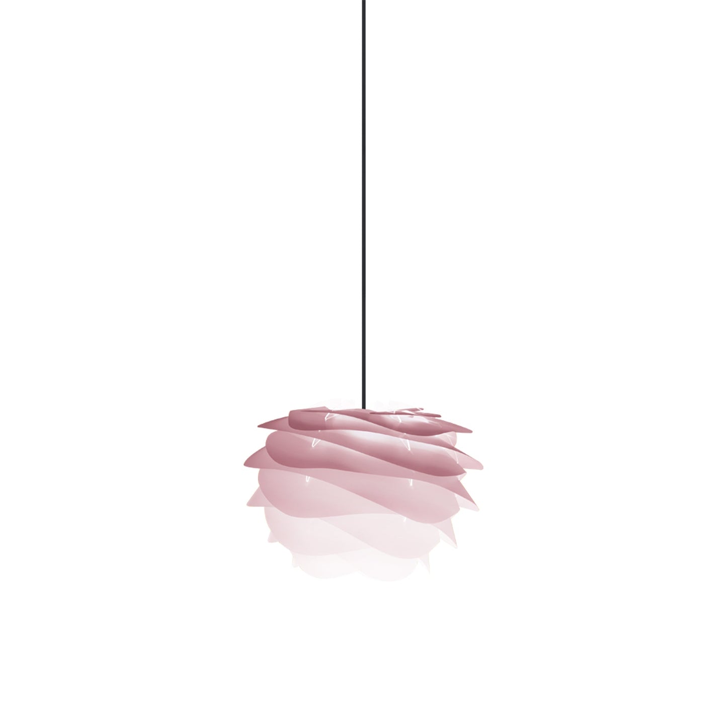 Carmina Pendant Light in Rose/Black (12.6-Inch).