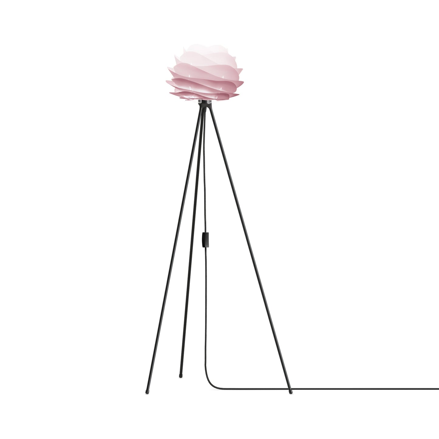 Carmina Tripod Floor Lamp in Black/Rose (51-Inch).