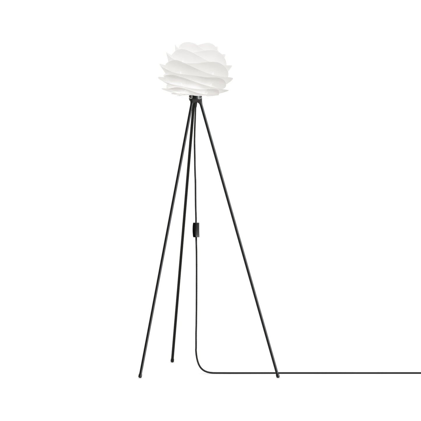 Carmina Tripod Floor Lamp in Black/White (51-Inch).