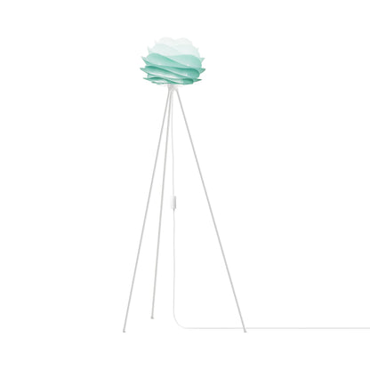 Carmina Tripod Floor Lamp in White/Turquoise (51-Inch).