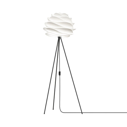 Carmina Tripod Floor Lamp in Black/White (60-Inch).