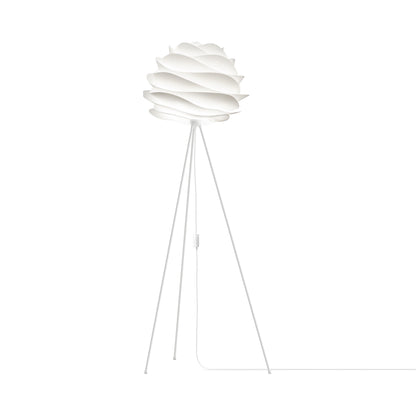 Carmina Tripod Floor Lamp in White/White (60-Inch).