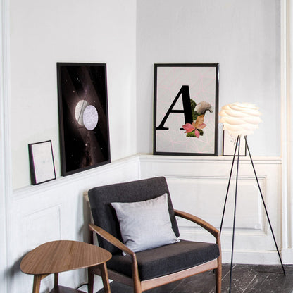 Carmina Tripod Floor Lamp in living room.
