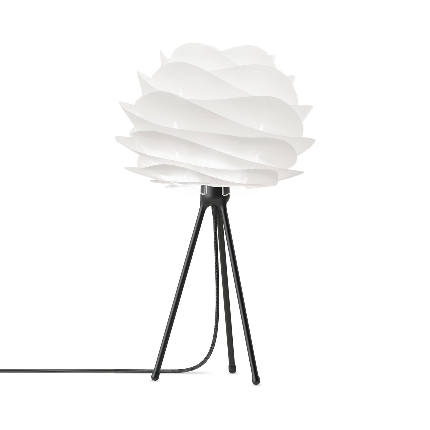 Carmina Tripod Table Lamp in Black/White (21-Inch).