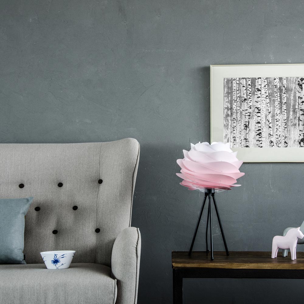 Carmina Tripod Table Lamp in living room.