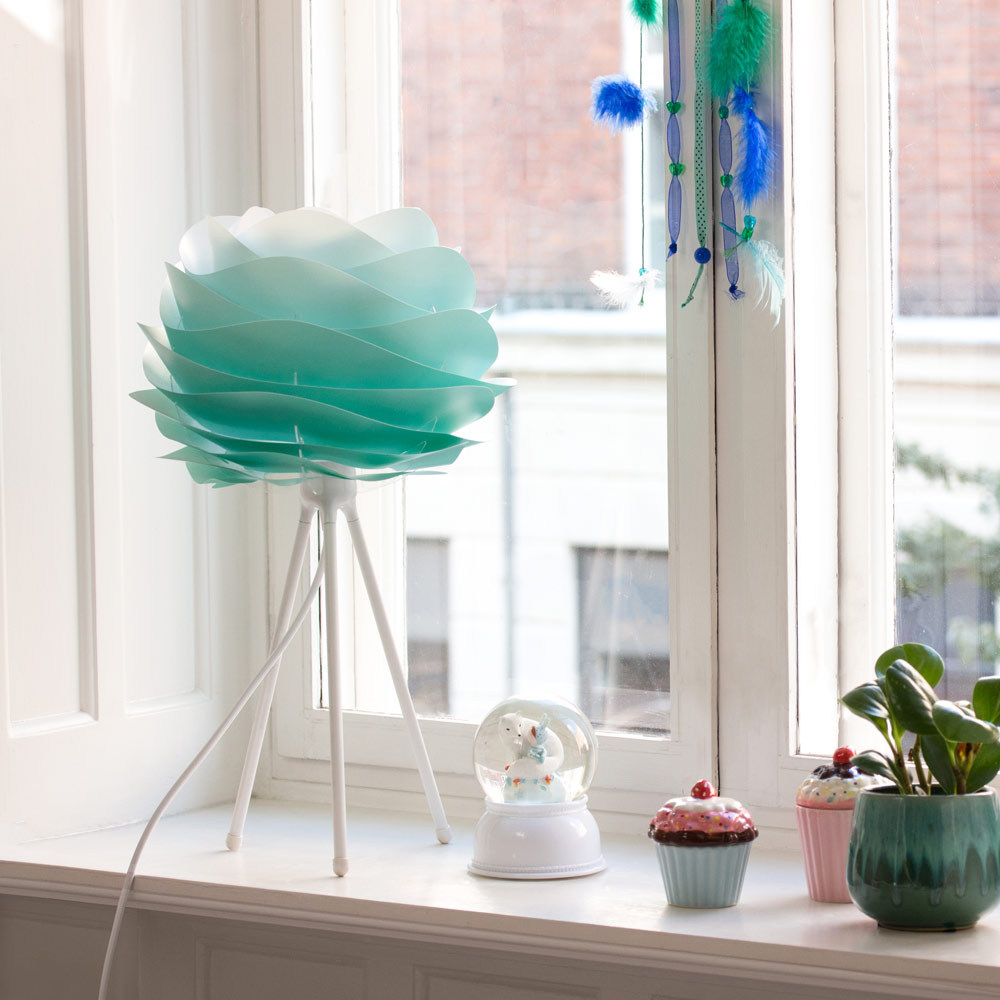 Carmina Tripod Table Lamp in living room.