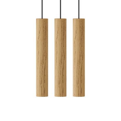 Chimes LED Cluster Pendant Light in Oak.