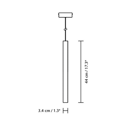 Chimes LED Pendant Light - line drawing.
