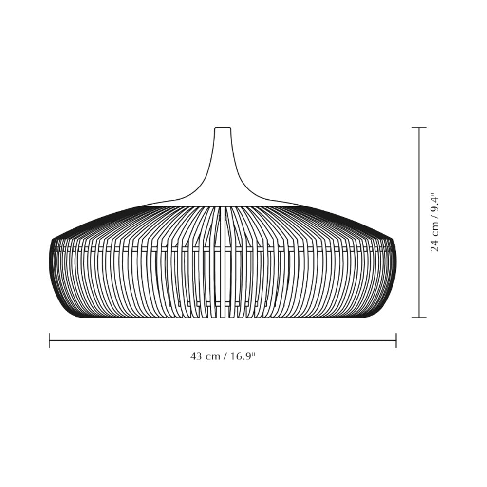 Clava Dine Wood Lamp Shade - line drawing.