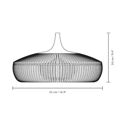 Clava Dine Wood Lamp Shade - line drawing.