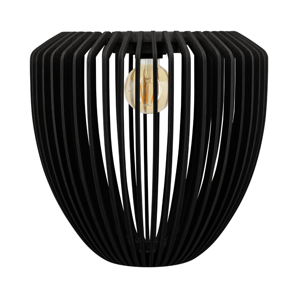 Clava Wood Lamp Shade in Black Oak.