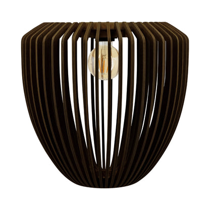 Clava Wood Lamp Shade in Dark Oak.