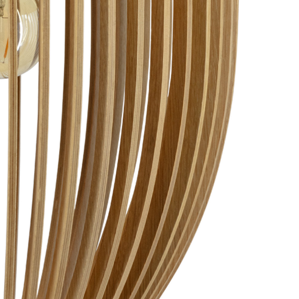 Clava Wood Lamp Shade in Detail.