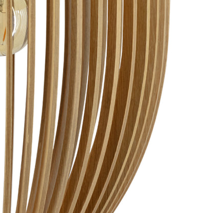 Clava Wood Lamp Shade in Detail.