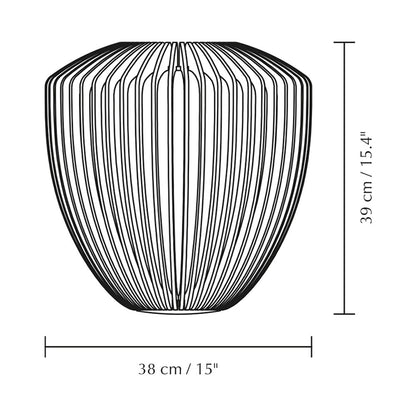 Clava Wood Lamp Shade - line drawing.