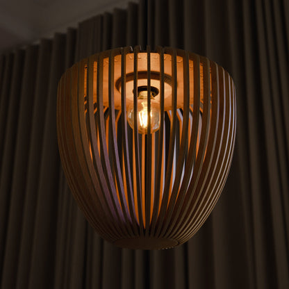 Clava Wood Pendant Light in Detail.