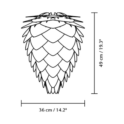 Conia Lamp Shade - line drawing.