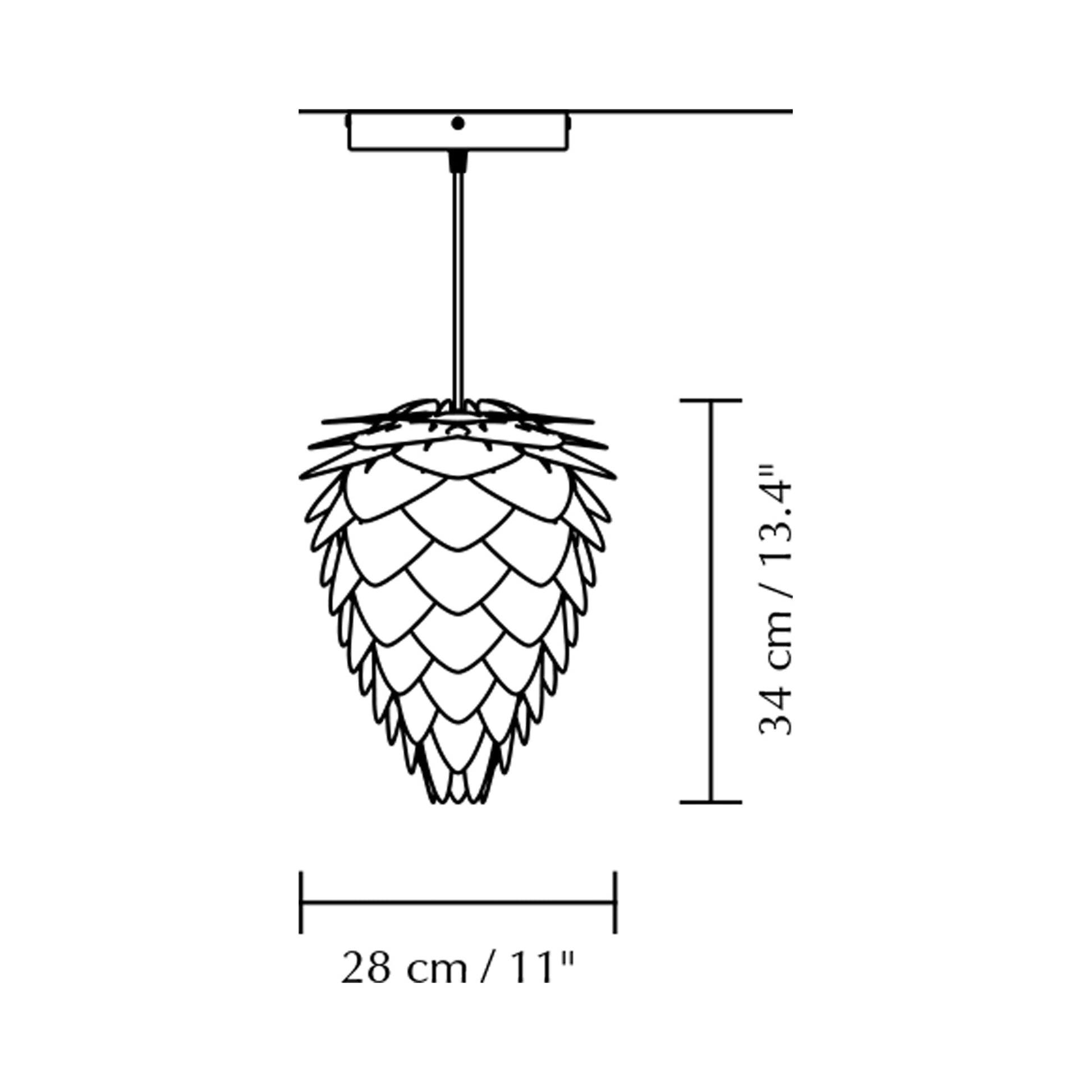 Conia Pendant Light - line drawing.