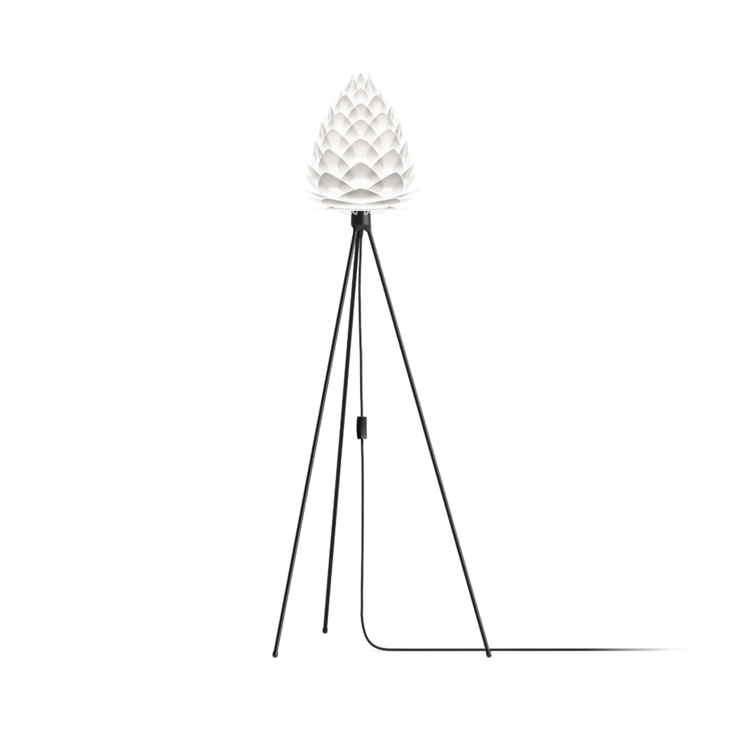 Conia Tripod Floor Lamp in Black/White (57-Inch).