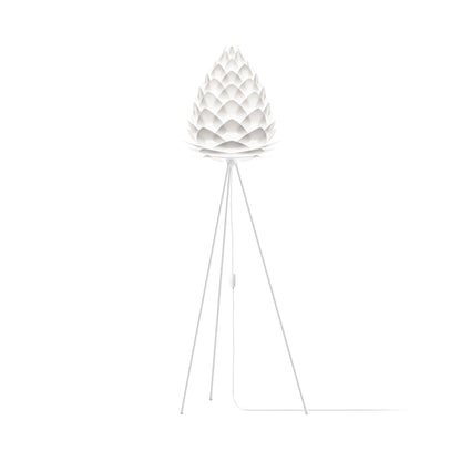 Conia Tripod Floor Lamp in White/White (63-Inch).
