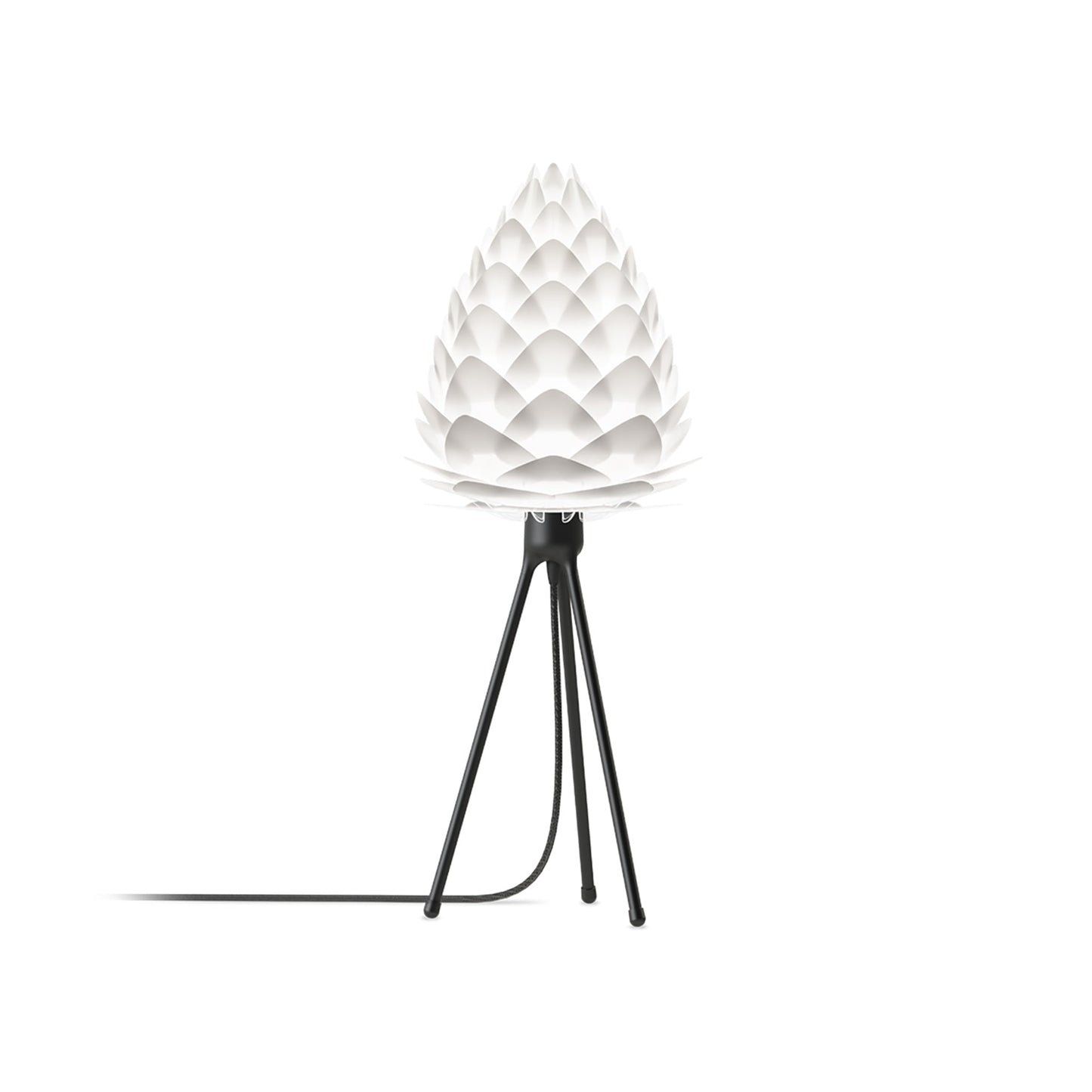 Conia Tripod Table Lamp in Black/White (27-Inch).