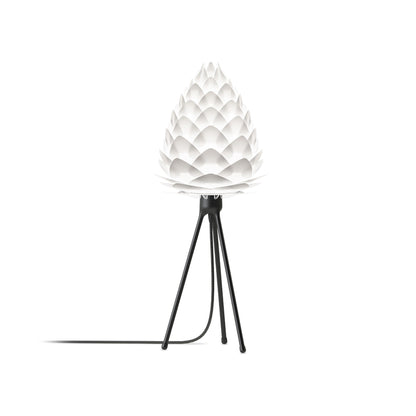 Conia Tripod Table Lamp in Black/White (27-Inch).