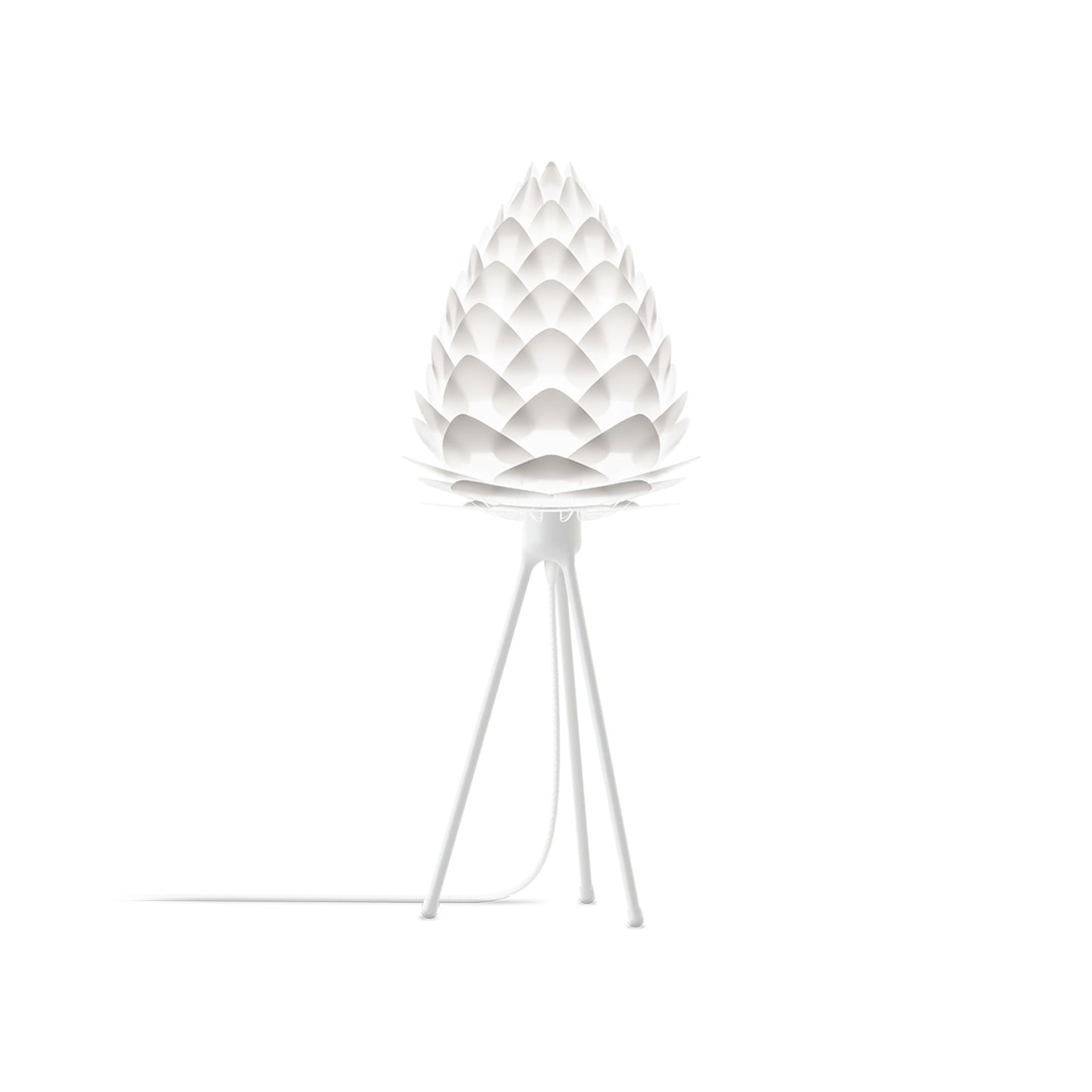 Conia Tripod Table Lamp in White/White (27-Inch).