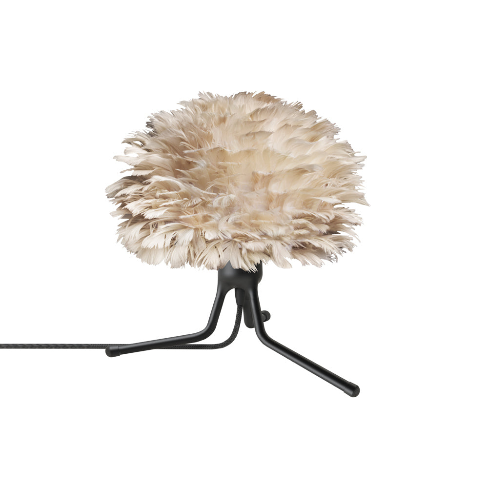 Eos Adjustable Table Lamp in Black/Light Brown.