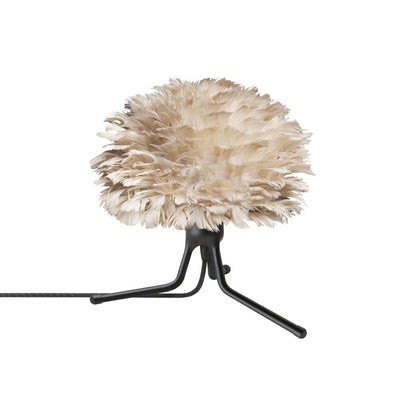 Eos Adjustable Table Lamp in Black/Light Brown.