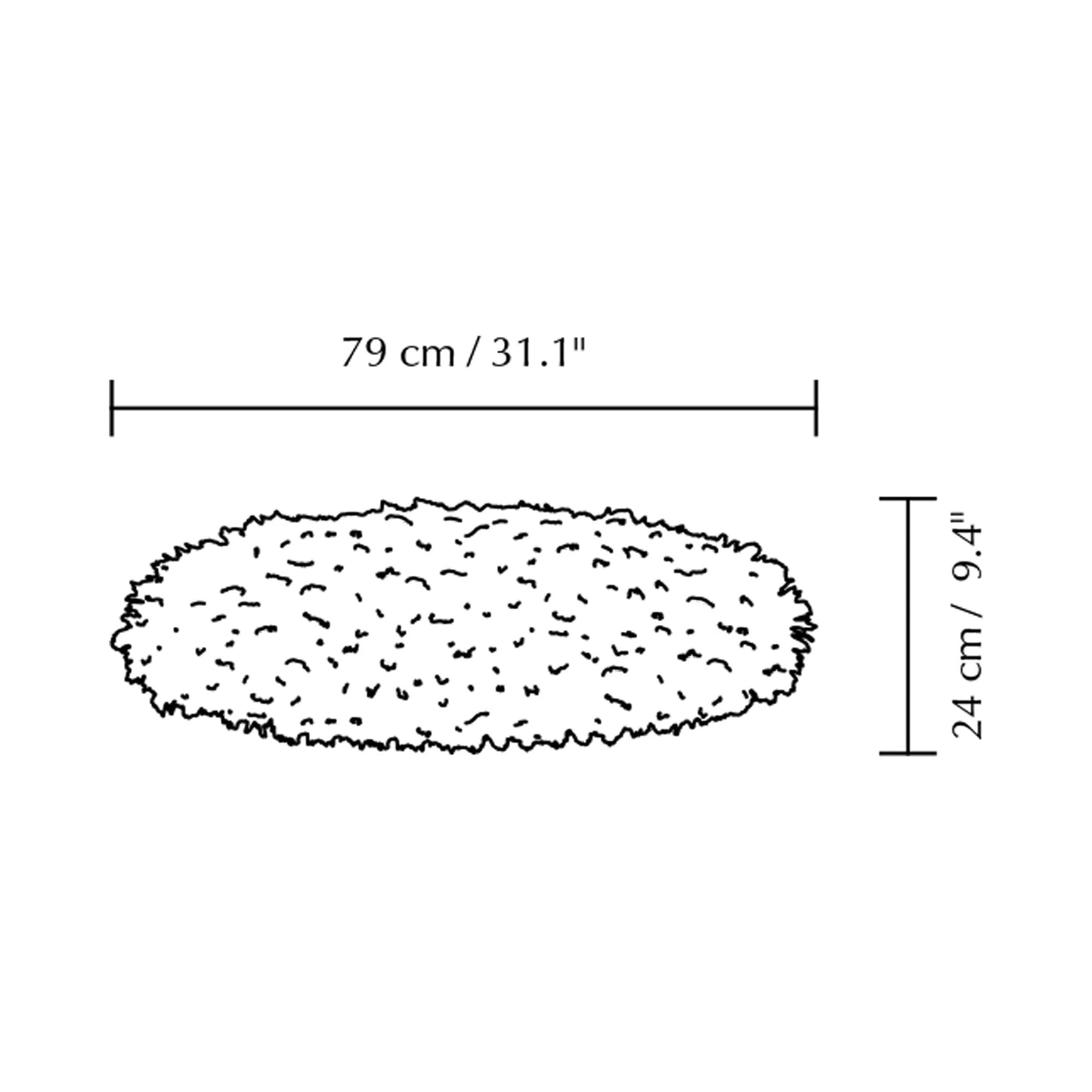Eos Esther Lamp Shade - line drawing.