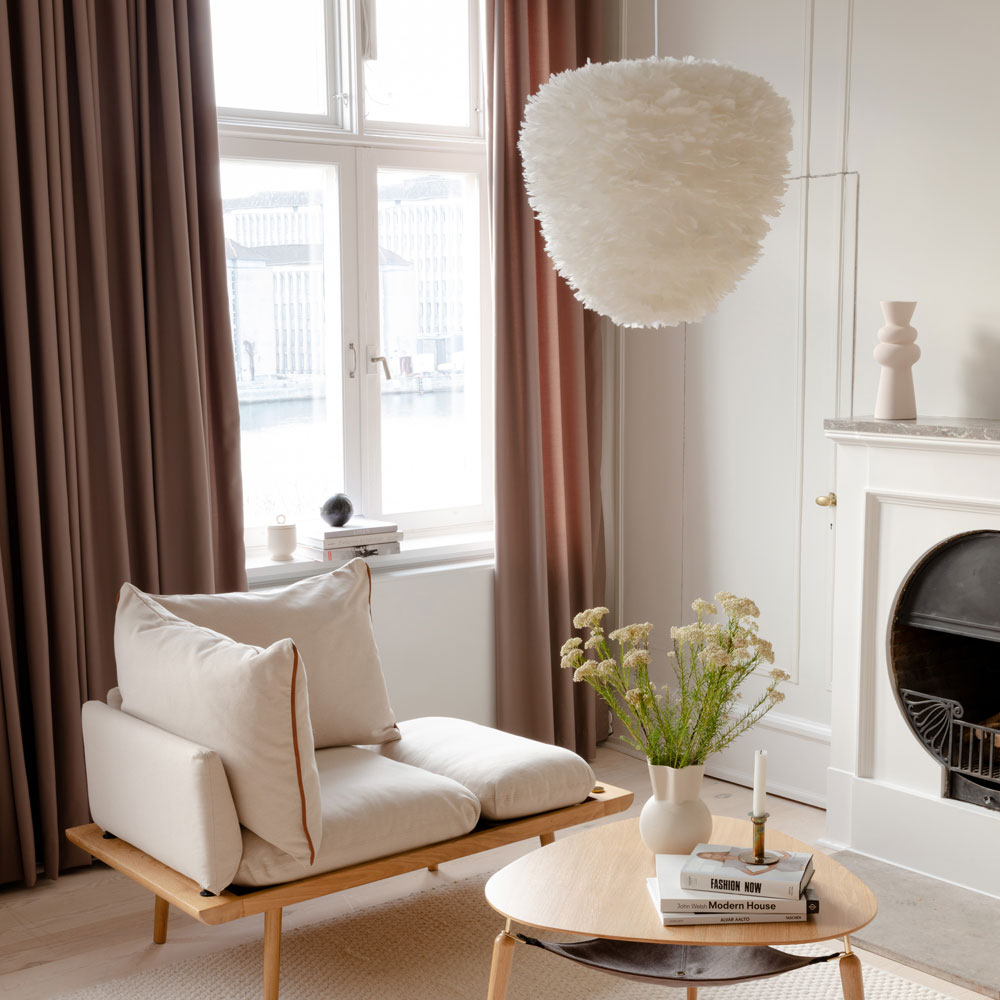 Eos Evia Pendant Light in living room.