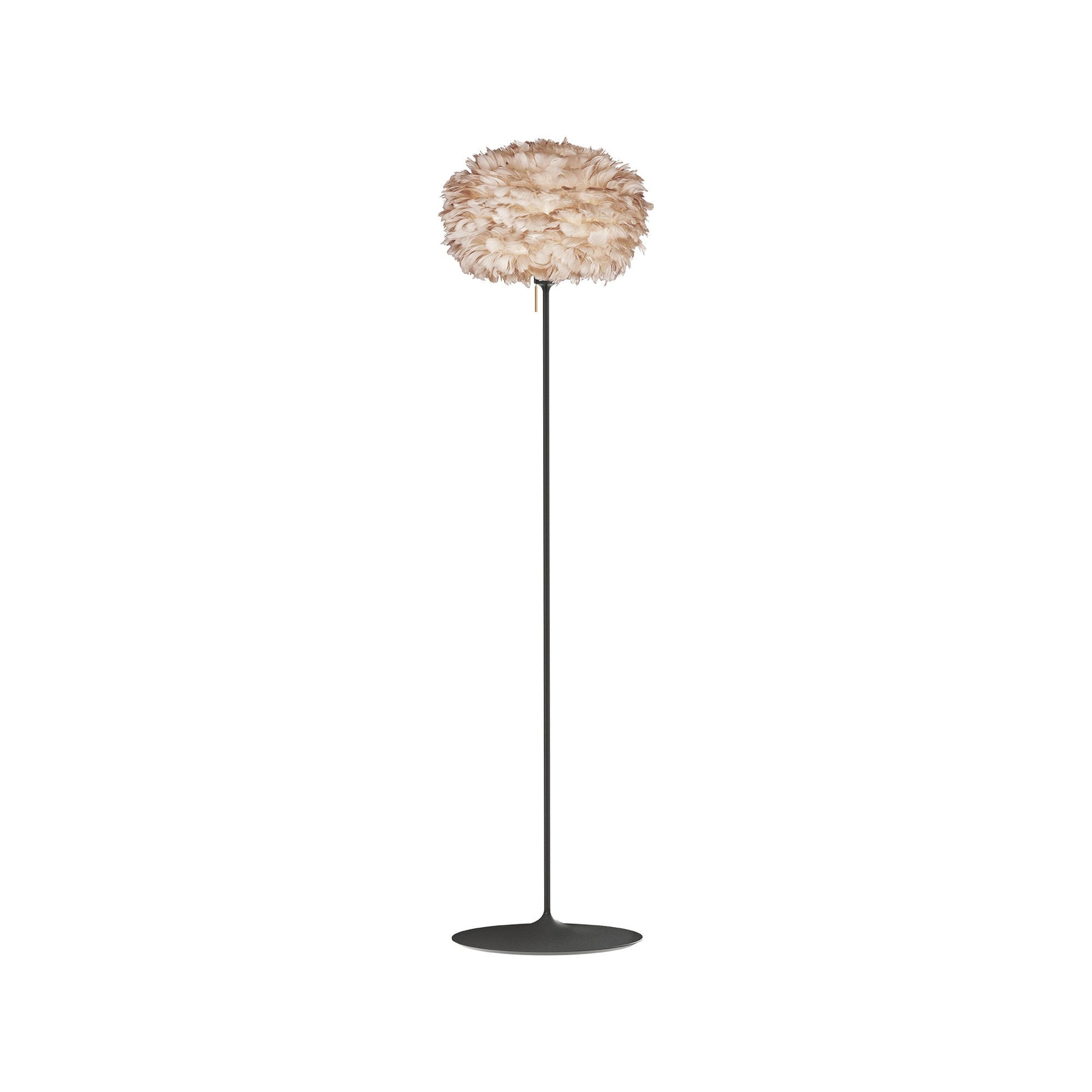 Eos Floor Lamp in Black/Light Brown (66.9-Inch).