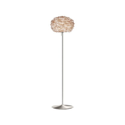 Eos Floor Lamp in Brushed Steel/Light Brown (66.9-Inch).