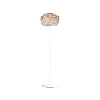 Eos Floor Lamp in White/Light Brown (66.9-Inch).