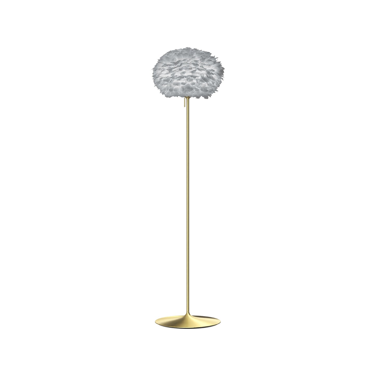 Eos Floor Lamp in Brushed Brass/Light Grey (66.9-Inch).