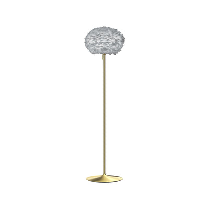 Eos Floor Lamp in Brushed Brass/Light Grey (66.9-Inch).