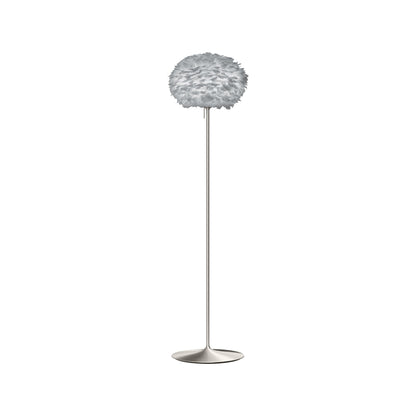 Eos Floor Lamp in Brushed Steel/Light Grey (66.9-Inch).