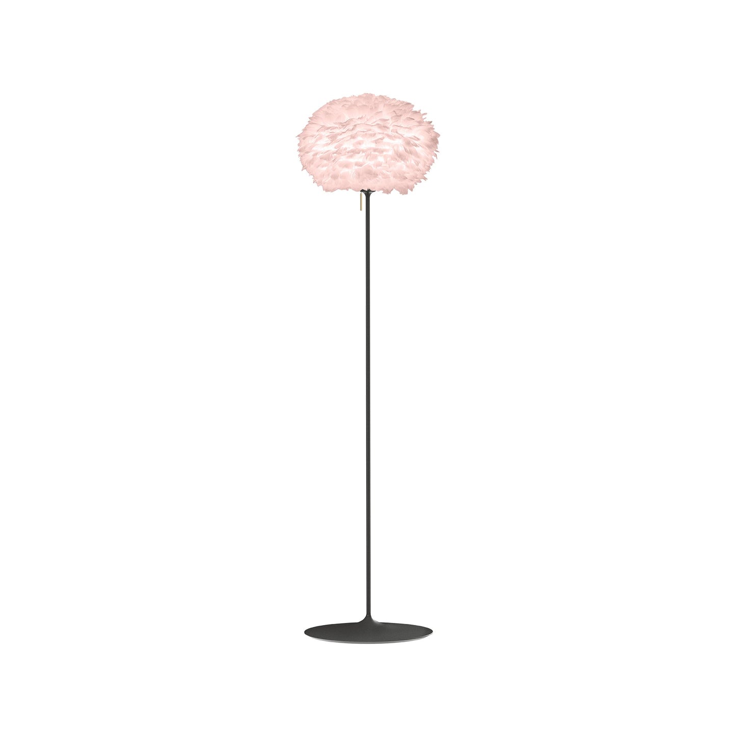 Eos Floor Lamp in Black/Light Rose (66.9-Inch).
