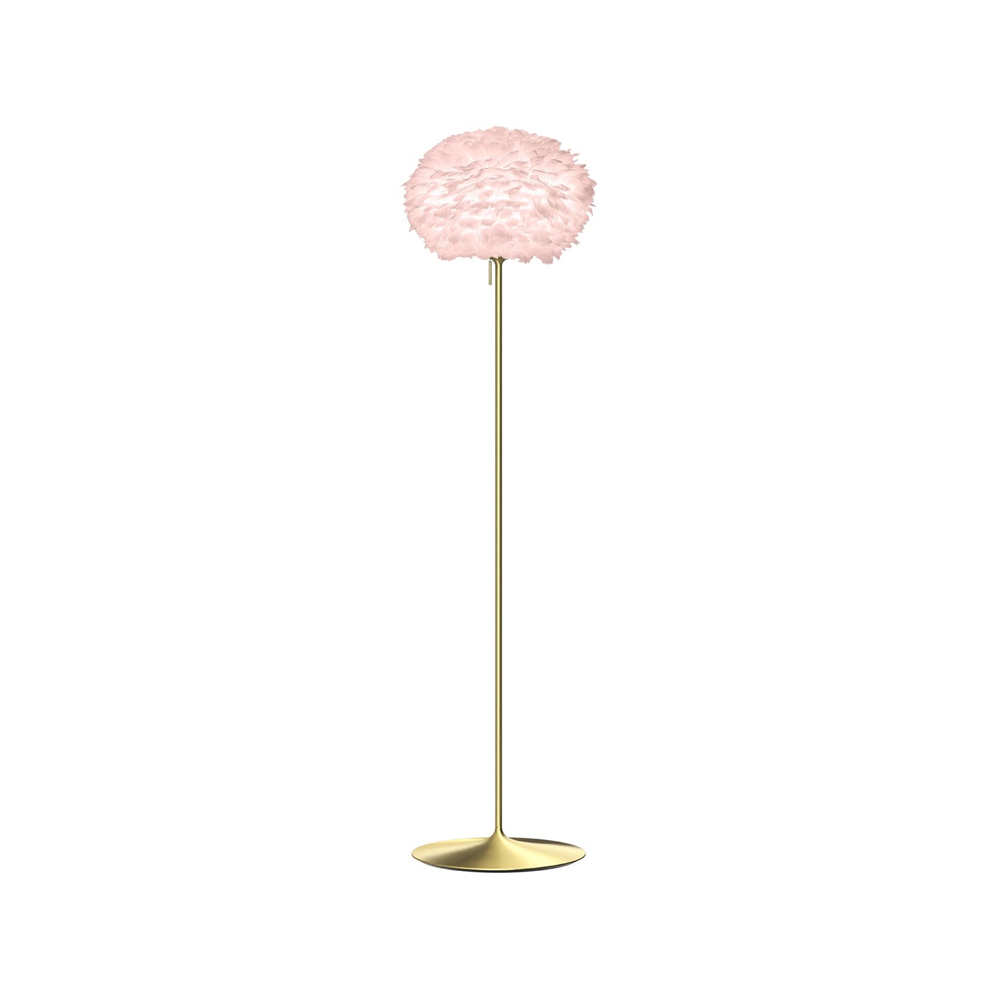 Eos Floor Lamp in Brushed Brass/Light Rose (66.9-Inch).