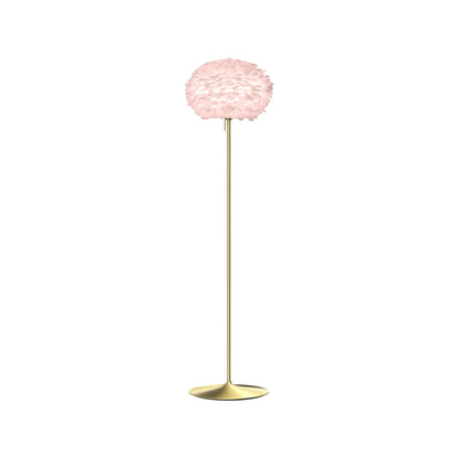 Eos Floor Lamp in Brushed Brass/Light Rose (66.9-Inch).