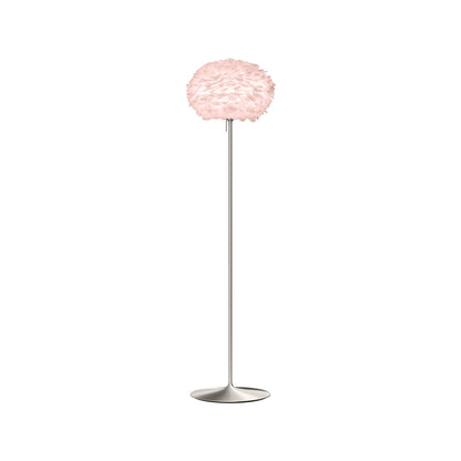 Eos Floor Lamp in Brushed Steel/Light Rose (66.9-Inch).