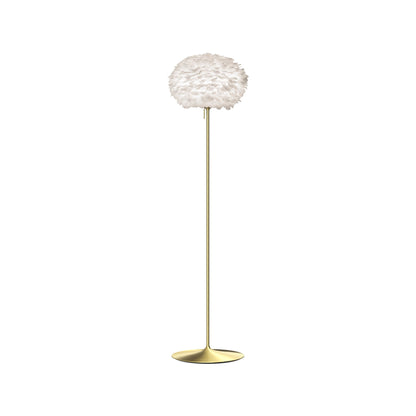 Eos Floor Lamp in Brushed Brass/White (66.9-Inch).