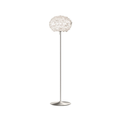 Eos Floor Lamp in Brushed Steel/White (66.9-Inch).