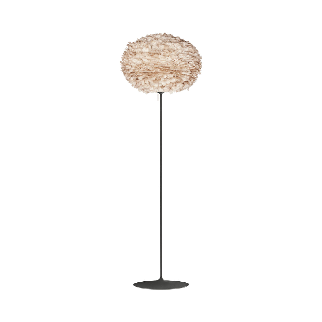 Eos Floor Lamp in Black/Light Brown (70.8-Inch).